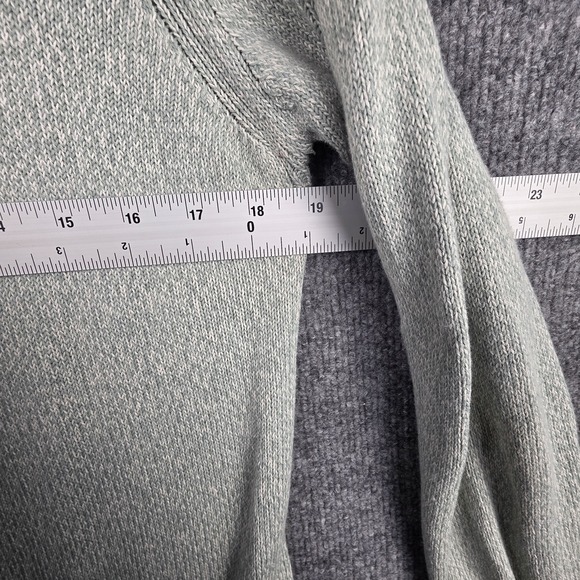 Everlane Sweater Women's Large Green Ivory Heathered Knit Minimalist Layering L - Picture 7 of 8